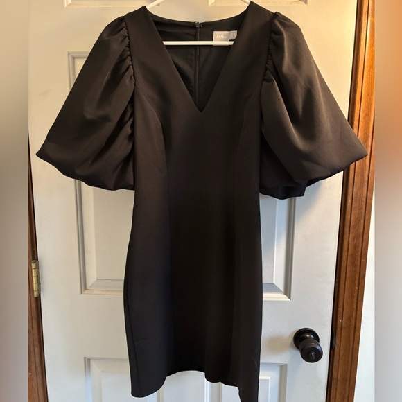 ASOS Dresses & Skirts - ASOS gorgeous LBD balloon sleeve sheath black wms size 6 bodycon formal dress